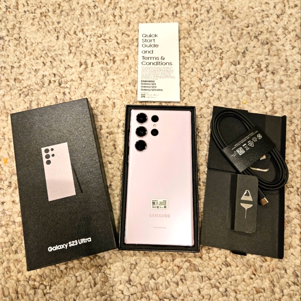 New Samsung Galaxy S23 Ultra SM-S918U - 256GB - Lavender (Verizon)